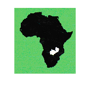 Africa, Zambia highlighted